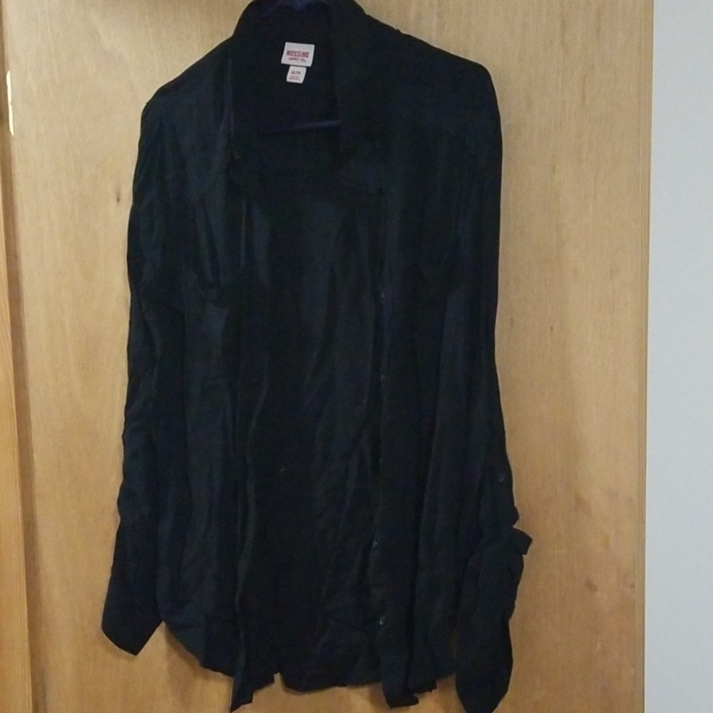 Mossimo thin black cowboy button down